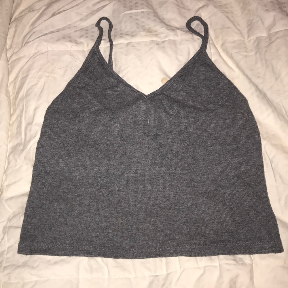 Mossimo Supply Co. Grey Cropped Tank